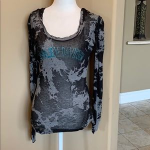 Harley Davidson hooded long sleeve T-shirt
